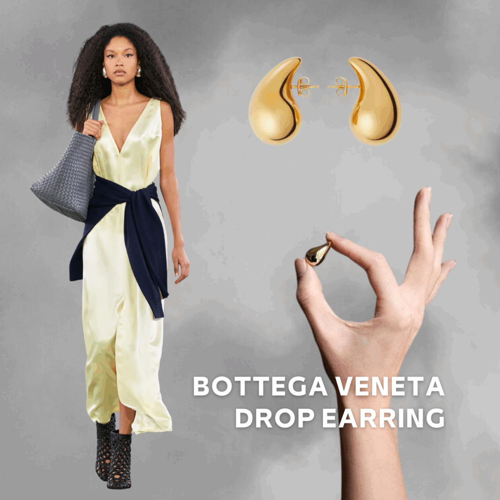 Viel kopiert und ein Maßentauglicher Hype sind die Bottega Drop Ohrringe