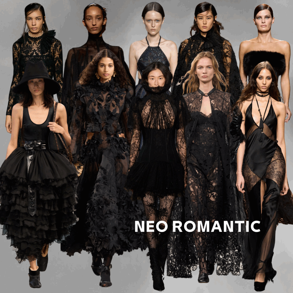 In der Folge Trendprognose Herbst Winter 25/26 lernst Du den Neo Romantic Trend kennen.